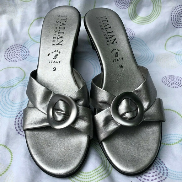 Italian Shoemakers Shoes - Italian Shoemakers Criss Cross Strap Wedge Sandals